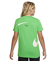 Nike Sportswear - T-shirt fitness - bambino, Green/White