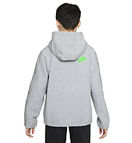 Nike Sportswear Big Kids' - felpa con cappuccio - ragazzo, Grey/Black/Green