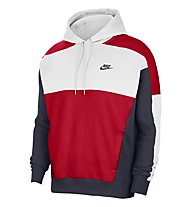 Nike NSW Club M's - felpa con cappuccio - uomo, White/Red