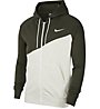 Nike Sportswear Swoosh Full-Zip Hoodie - felpa con cappuccio - uomo, Beige/Brown