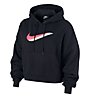 Nike Sportswear W's Fleece - felpa con cappuccio - donna, Black