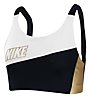 Nike Swoosh W's Medium-Support - reggiseno sportivo a supporto medio - donna, Gold/White/Black