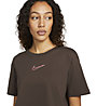 Nike W Nsw Crop Ss Tee - t-shirt fitness - donna, Brown