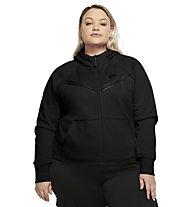 Nike W's NSW Tech Fleece WR FZ - Trainingsjacke mit Kapuze - Damen, Black