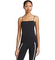 Nike Yoga Luxe Eyelet - top fitness - donna, Black