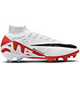 Nike Zoom Mercurial Superfly 9 Elite FG - scarpe da calcio per terreni compatti - uomo, White/Orange/Black
