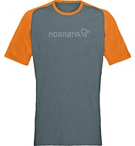 Norrona Equaliser Lightweight - Herren-T-Shirt, Green/Orange