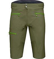 Norrona fjørå flex1 mid weight - pantaloni corti bici - uomo, Dark Green/Green