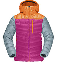 Norrona Lyngen Down850 Hood - Daunenjacke - Damen, Pink/Grey/Orange