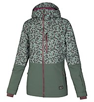 O'Neill Giacca snowboard Single Jacket, Green AOP W/Red