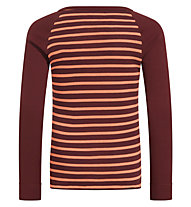 Odlo Active Warm Eco Stripes - maglietta tecnica - bambino, Dark Red/Orange