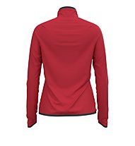 Odlo Carve Ceramiwarm Midlayer 1/2 Zip - felpa in pile 1/2 zip - donna, Scarlet