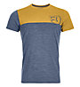 Ortovox 150 Merino Cool Logo - T-Shirt - uomo, Blue/Yellow