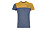 Ortovox 150 Merino Cool Logo - T-Shirt - uomo, Blue/Yellow
