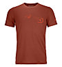 Ortovox 185 Merino Logo Spray TS - T-Shirt - uomo, Orange