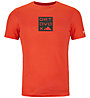 Ortovox 185 Merino Square TS M - T-Shirt - Herren, Red