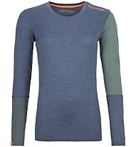 Ortovox 185 Rock'n Wool - maglia a manica lunga scialpinismo - donna, Blue/Green