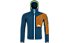Ortovox Berrino Hooded - giacca softshell - uomo, Blue/Orange/Yellow