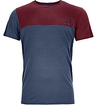 Ortovox Cool Big Logo - T-Shirt trekking - uomo, Blue/Red