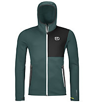 Ortovox Fleece Hoody - felpa in pile con cappuccio - uomo, Dark Green/Black