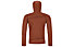 Ortovox Fleece Light Hoody M - felpa in pile - uomo, Dark Orange