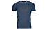 Ortovox Tec Logo Ts - T-Shirt Trekking - Herren, Blue/Yellow