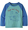Patagonia Baby Cap Cool Daily Crew - Langarm T-Shirt - Kinder , Blue/Light Blue