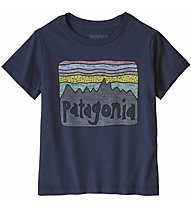 Patagonia Fitz Roy Skies Organic Cotton - T-shirt - bambino, Blue