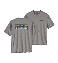 Patagonia M's L/S Cap Cool Daily Graphic - T-Shirt - Herren, Grey