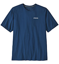 Patagonia P-6 Mission Regenerative Organic Pilot Cotton - T-shirt - uomo, Blue/White