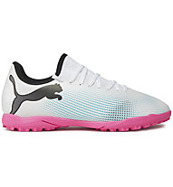 Puma Future 7 Play TT Jr - Turf Fußballschuh - Jungs, White/Pink