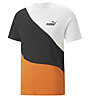 Puma J Power Cat - T-shirt - ragazzo, Orange/Black/White