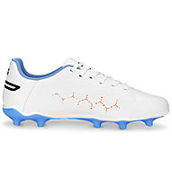 Puma King Match FG/AG Jr - scarpe da calcio per terreni compatti/duri - ragazzo, White/Blue