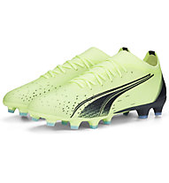 Puma Ultra Match FG/AG - scarpe da calcio per terreni compatti/duri - uomo, Light Green/Dark Blue