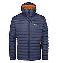 Rab Microlight Alpine - giacca piumino - uomo, Dark Blue/Orange