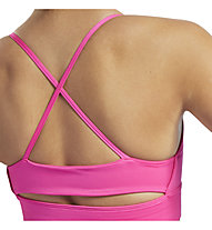 Reebok WOR New TRI Back Bra - Padded - reggiseno sportivo a supporto leggero - donna, Pink