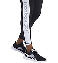 Reebok Workout Ready Logo - pantaloni fitness - donna, Black/White