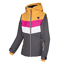 Rehall Hester-R - giacca da sci e snowboard - bambina, Dark Green/Orange