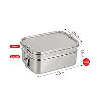 Relags Lunchbox Deluxe Double 1,9 L - Proviantdose, Grey
