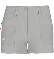 Salewa Puez DST W Cargo - pantaloni corti trekking - donna, Light Grey/Red/White