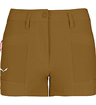Salewa Puez DST W Cargo - pantaloni corti trekking - donna, Brown/Red/White