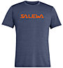 Salewa Puez Hybrid 2 Dry - T-shirt trekking - uomo, Blue/Dark Orange
