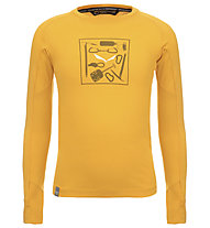 Salewa Pure Graphic Dry Jr - Langarmshirt - Kinder, Yellow 
