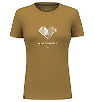 Salewa Pure Heart Dry W - T-shirt - donna, Brown/White