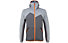 Salewa Solid Logo Dry - Fleecejacke mit Kapuze Trekking - Herren, Grey/Dark Grey/Orange