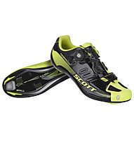 Scott Scarpe bici da corsa Road Team Boa Shoe, Black/Neon Yellow