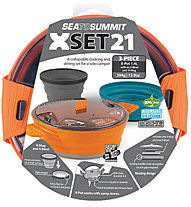 Sea to Summit X-Set 21- set stoviglie, Orange/Pacific Blue/Grey