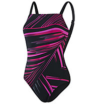 Speedo Amberlow Print Shaping - costume intero - donna, Black/Pink