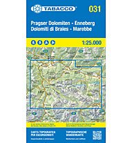 Tabacco Karte N.031 Pragser Dolomiten - Enneberg - 1:25.000, Undefined