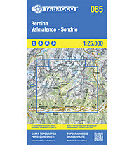 Tabacco Carta N.085 Bernina, Valmalenco, Sondrio - 1:25.000, Multicolor
